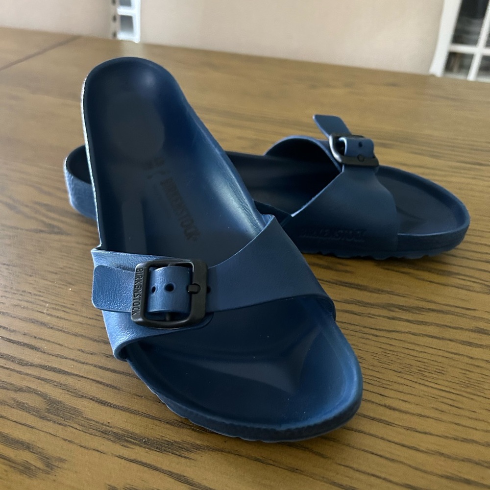 Birkenstock Madrid Navy Slide Sandals